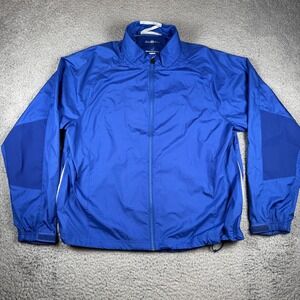 Brooks Brothers Zero Restriction Jacket Mens Large Blue Tour Series Golf Coat